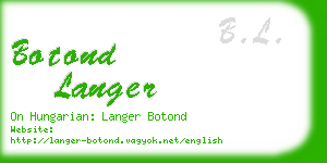botond langer business card